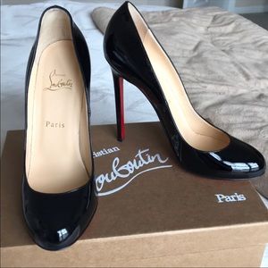 Louboutin Lady Lynch Black Patent Pumps